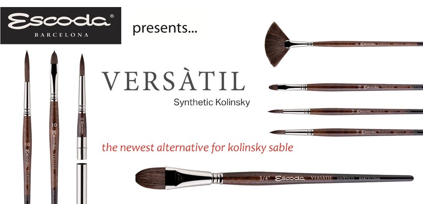 Escoda Versatil Synthetic Kolinsky-Short Handle - High quality artists  paint, watercolor, speciality brushes